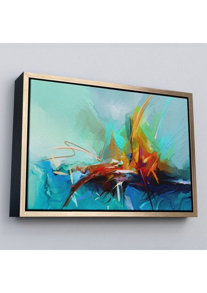 Çerçeveli Çağdaş Sanat Soyut Yağlıboya Görünüm Dekoratif TABLO-3614 modelleri