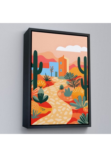 Çerçeveli Pastel Tonlardaki Minimalist Meksikan TABLO-7671 modelleri