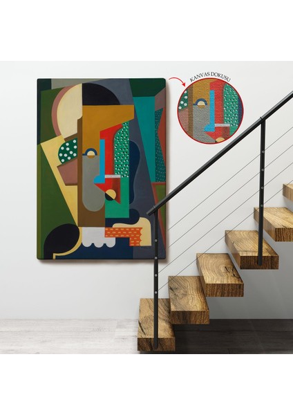 Auguste Herbin - Kübist Kompozisyon TABLO-8097 fırsatları