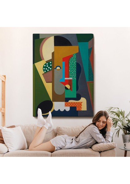 Auguste Herbin - Kübist Kompozisyon TABLO-8097