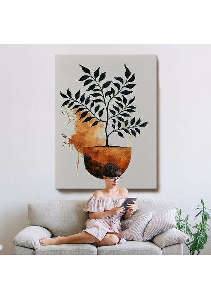 Dekoratif Minimal Bitki TABLOSU-7651