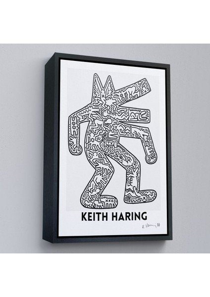 Çerçeveli Keith Haring - Köpek Tablosu - DOG-8047 fırsatları