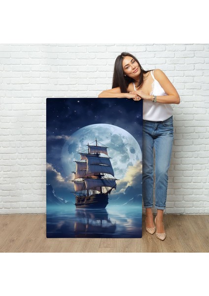 Gece Denizdeki Yelkenli TABLOSU-7933 fiyatları