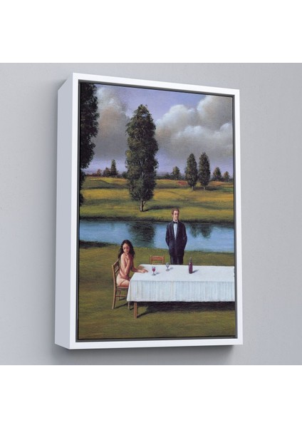 Çerçeveli Nehir Kenarında Sevgilisini Bekleyen Kadın TABLOSU-6258 fırsatları