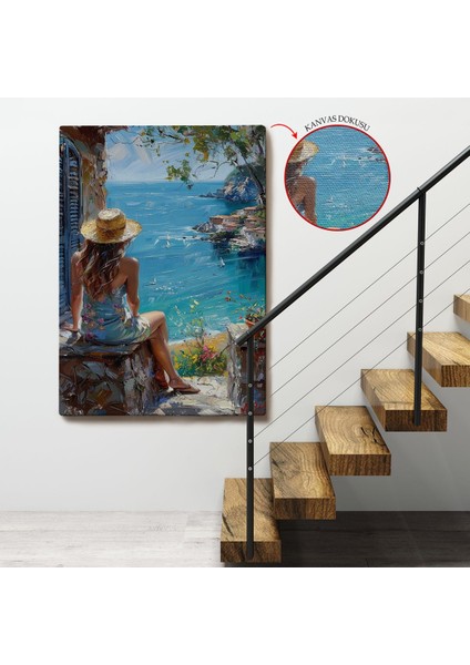 Deniz Manzarasınız Izleyen Kadın TABLOSU-7866 fırsatları
