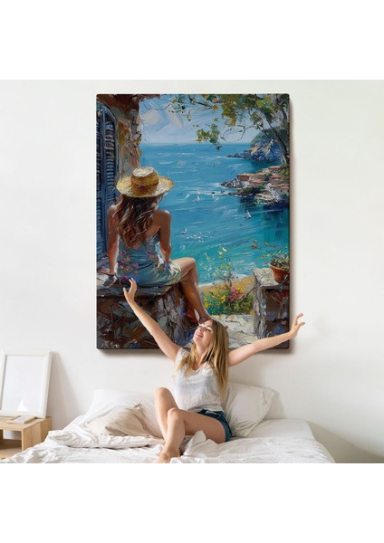 Deniz Manzarasınız Izleyen Kadın TABLOSU-7866 indirimleri