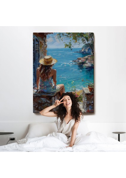 Deniz Manzarasınız Izleyen Kadın TABLOSU-7866