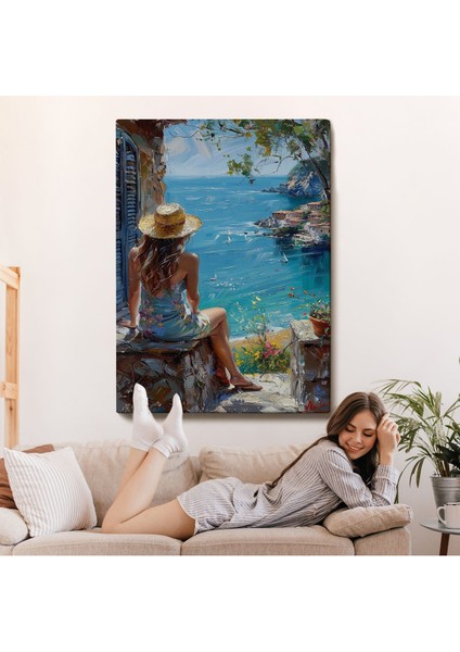 Deniz Manzarasınız Izleyen Kadın TABLOSU-7866