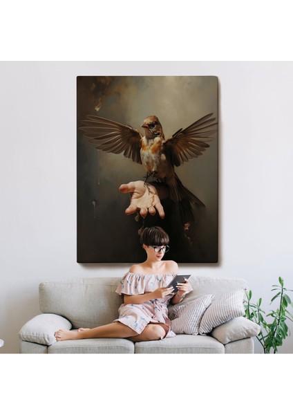 Eldeki Serçe Kuşu TABLOSU-7883