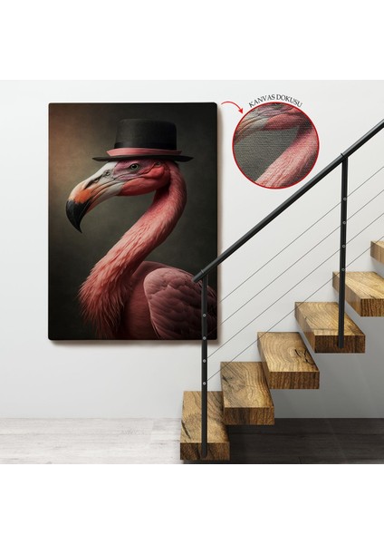 Şapkalı Pembe Filamingo TABLOSU-7930 fırsatları