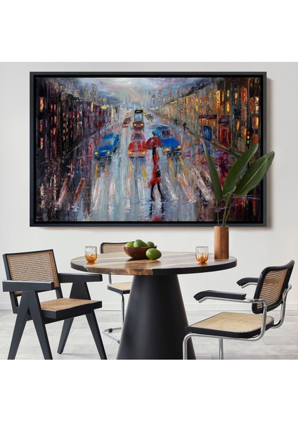 Çerçeveli Yağlı Boya Görünümlü Modern Kanvas Duvar Tablosu, TABLO-1197
