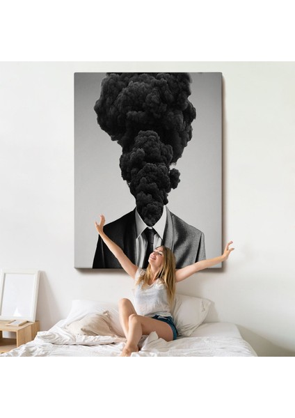 Kafasından Kara Duman Çıkan Adam TABLOSU-7926 indirimleri