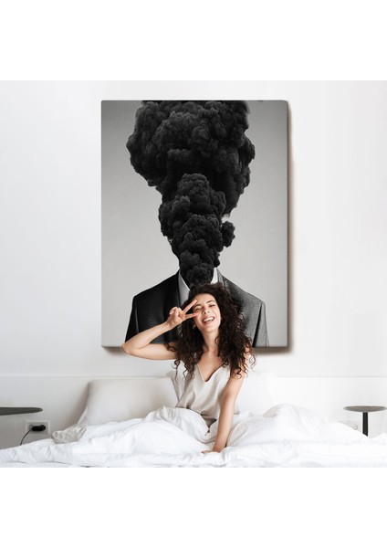 Kafasından Kara Duman Çıkan Adam TABLOSU-7926