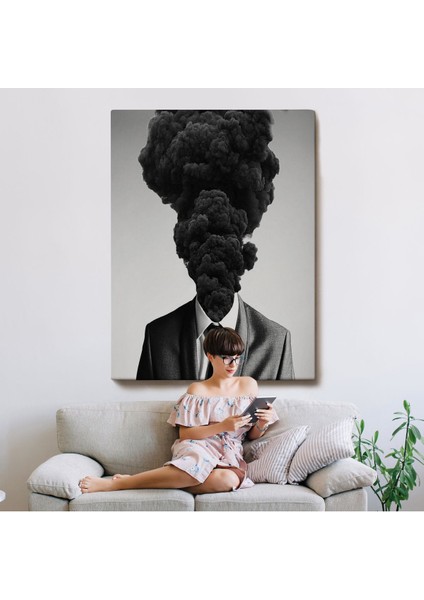 Kafasından Kara Duman Çıkan Adam TABLOSU-7926