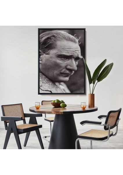 Çerçeveli Mustafa Kemal Atatürk Yakın Çekim Duvar TABLOSU-6213