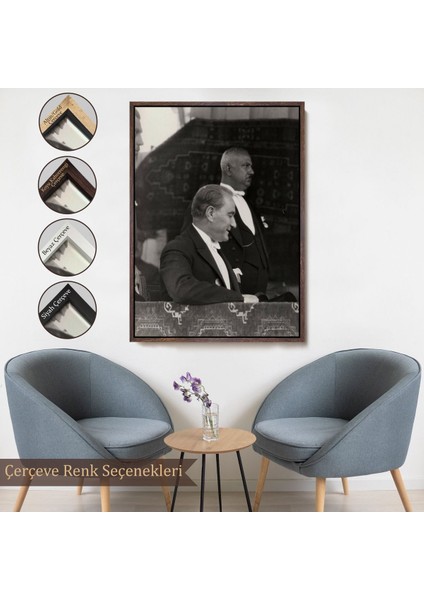 Çerçeveli Mustafa Kemal Atatürk Duvar Tablosu -6052