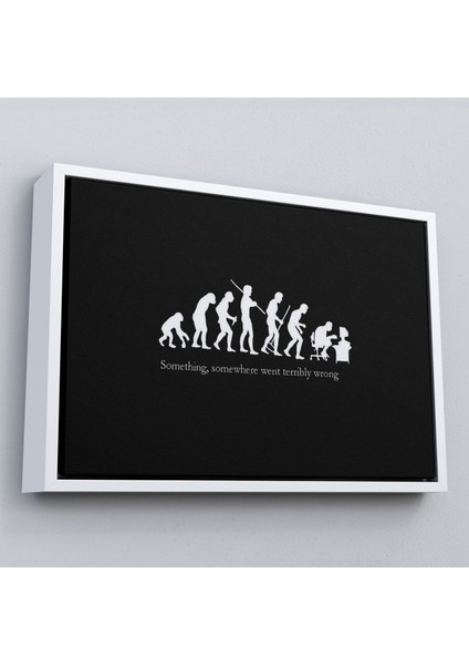 Çerçeveli Bir Yerde Bir Şey Çok Yanlış Gitti Kanvas Duvar TABLOSU-5410