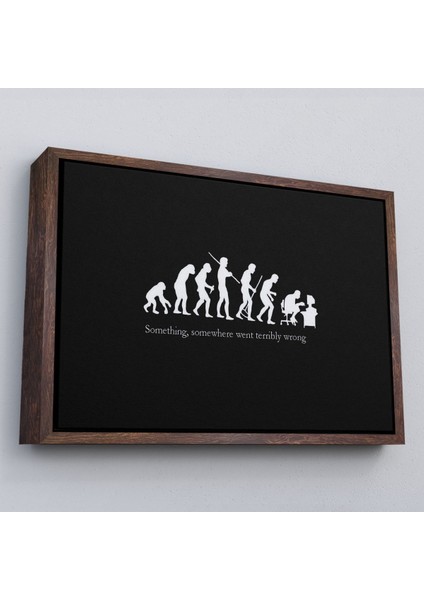 Çerçeveli Bir Yerde Bir Şey Çok Yanlış Gitti Kanvas Duvar TABLOSU-5410 fiyatları
