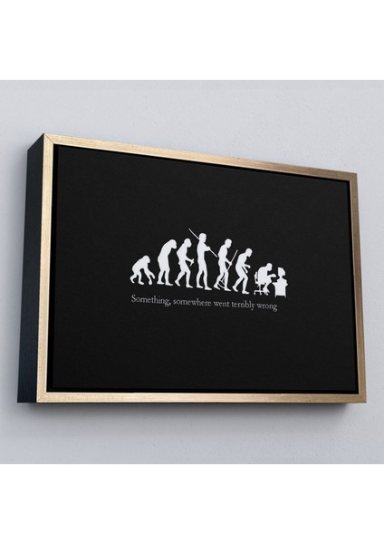 Çerçeveli Bir Yerde Bir Şey Çok Yanlış Gitti Kanvas Duvar TABLOSU-5410 modelleri