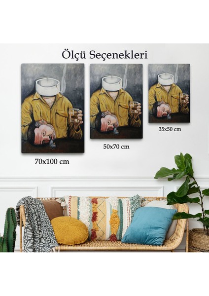 Bar Masasında Sigara Içen Adam TABLO-7902 modelleri