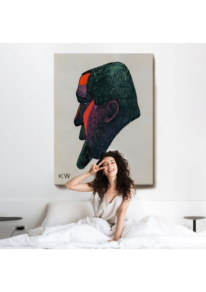 Karl Wiener -Soyut Baş TABLOSU-7336