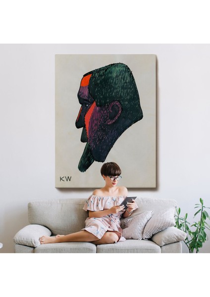 Karl Wiener -Soyut Baş TABLOSU-7336