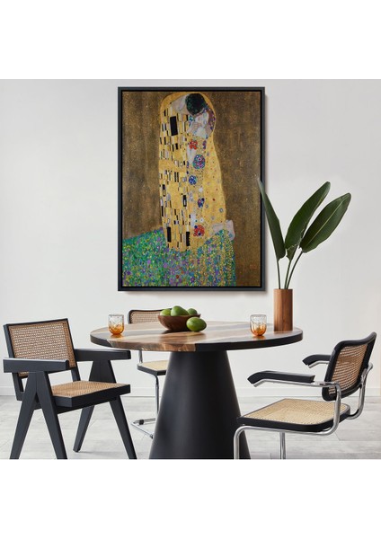 Çerçeveli Gustav Klimt'in Öpücüğü Tablo - The Kiss By Gustav KLIMT-7432