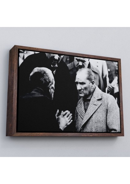 Çerçeveli Atatürk Portre Tablosu Mustafa Kemal Atatürk Dikdörtgen Dekoratif Kanvas TABLO-147 fiyatları
