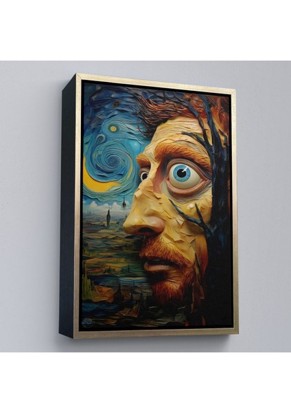 Çerçeveli Vincent Van Gogh Tarzı Portre TABLOSU-7817