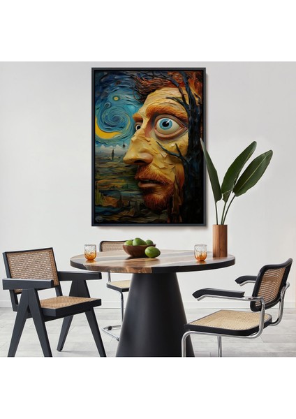 Çerçeveli Vincent Van Gogh Tarzı Portre TABLOSU-7817