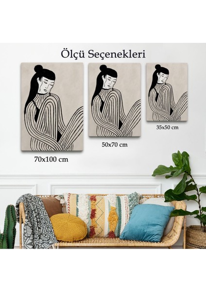 Handdrawn Oturan Kadın TABLOSU-7981 modelleri