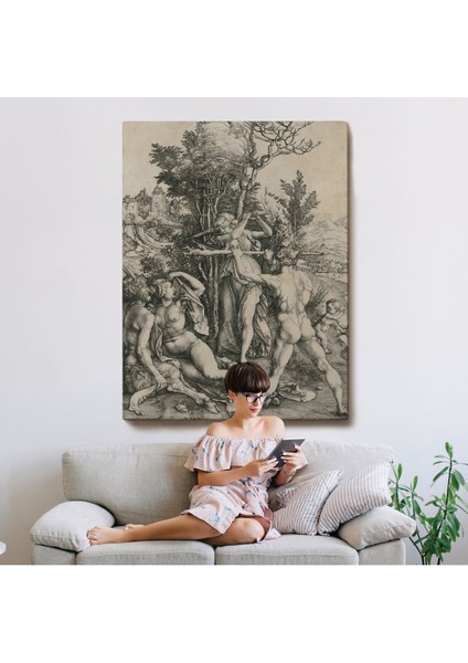 Albrecht Dürer - Herkül Yol Ayrımında Tablo - Hercules At The CROSSROADS-7326