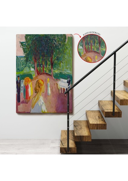 Edvard Munch - Parkta Flört TABLOSU-7303 fırsatları