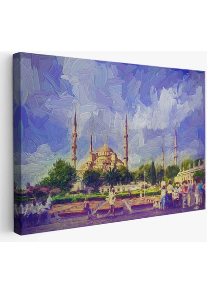 Sultan Ahmet Camii Yağlıboya Görünüm Dekoratif Kanvas Duvar TABLOSU-3671