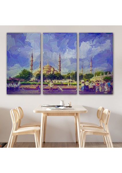 Sultan Ahmet Camii Yağlıboya Görünüm Dekoratif Kanvas Duvar TABLOSU-3671 modelleri