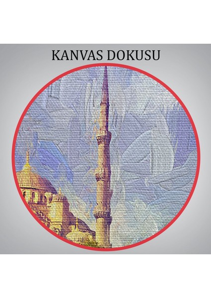Sultan Ahmet Camii Yağlıboya Görünüm Dekoratif Kanvas Duvar TABLOSU-3671