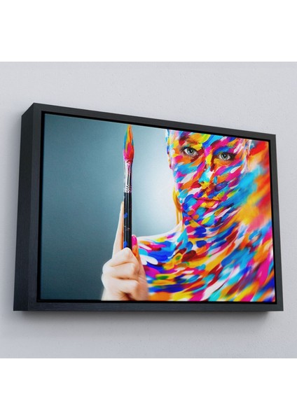 Çerçeveli Sanatçı Kadın Dekoratif Kanvas Duvar TABLOSU-3455 modelleri