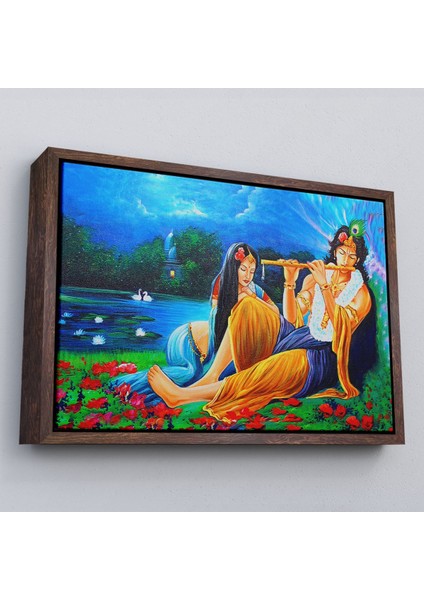 Çerçeveli Hindistanlı Aşıklar Dekoratif Duvar TABLOSU-3472