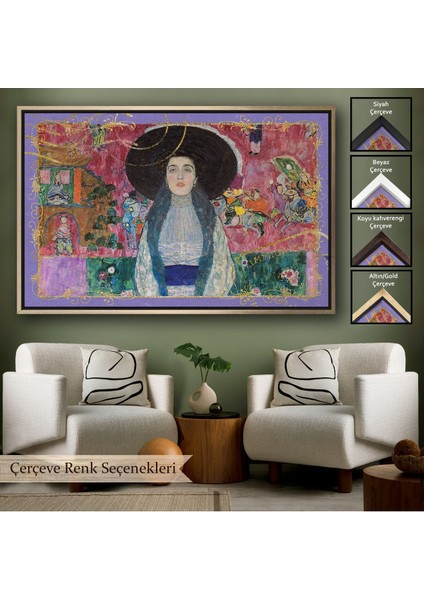 Çerçeveli Gustav Klimt - Adele Bloch TABLO-7086
