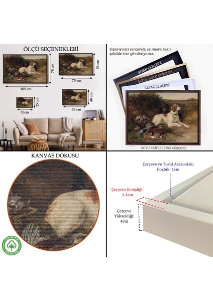 Çerçeveli Av Köpekleri TABLOSU-7019 indirimleri