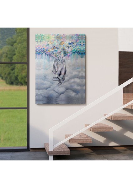 Sürrealist Kadın ve Erkek Elleri Yağlıboya Görünüm Dekoratif Kanvas Duvar TABLOSU-5951 fırsatları