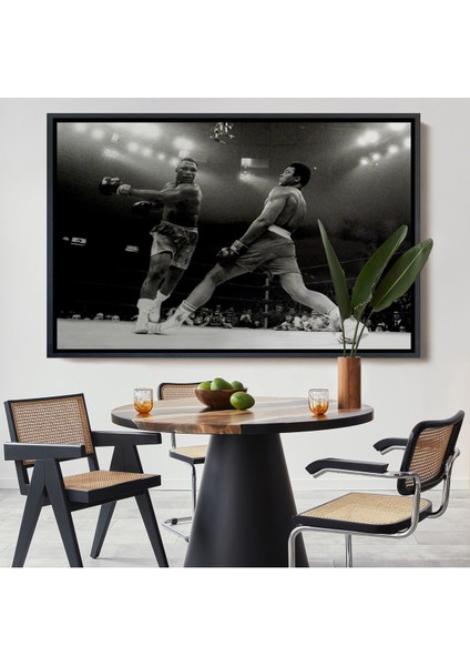 Çerçeveli Muhammed Ali-Joe Frazier Tablosu, Spor Salonu Motivasyon TABLOSU-5089