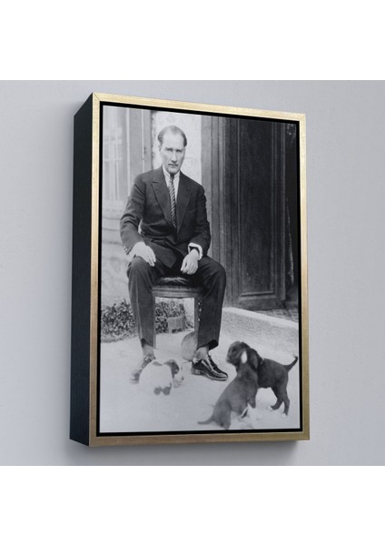 Çerçeveli Atatürk Portre Tablosu Mustafa Kemal Atatürk Dikdörtgen Dekoratif Kanvas Tablo-55 modelleri