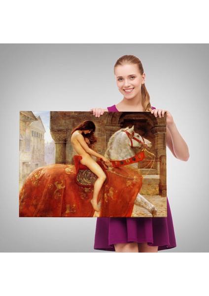 Lady Godiva Tablosu - At Üstünde Çıplak KADIN-6583 fırsatları