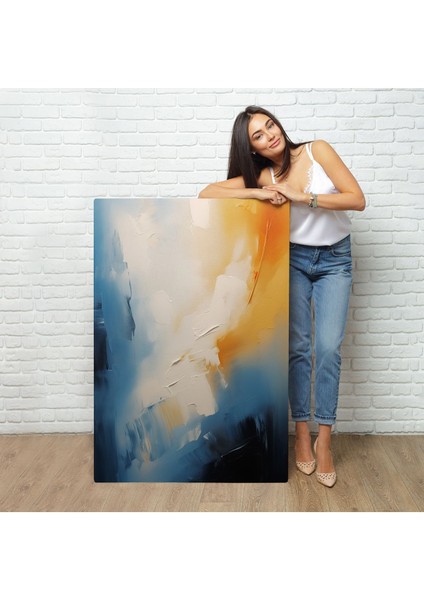 Mavi Tonlardaki Yağlıboya Görünümlü TABLO-7602 fiyatları