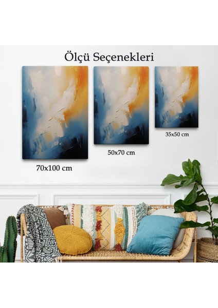 Mavi Tonlardaki Yağlıboya Görünümlü TABLO-7602 modelleri