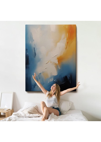 Mavi Tonlardaki Yağlıboya Görünümlü TABLO-7602 indirimleri