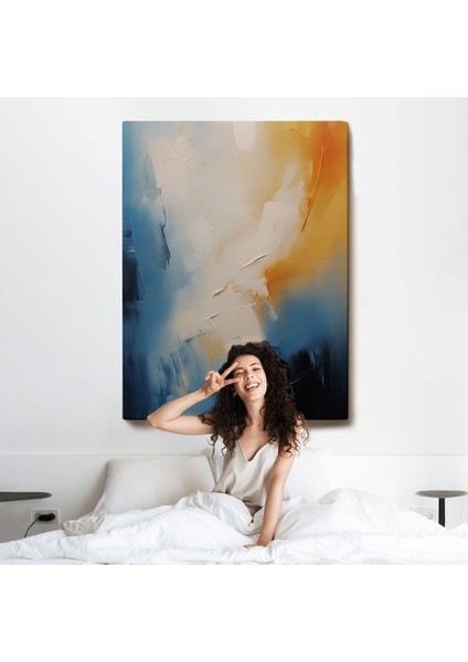 Mavi Tonlardaki Yağlıboya Görünümlü TABLO-7602