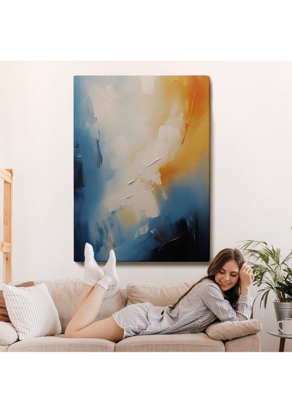 Mavi Tonlardaki Yağlıboya Görünümlü TABLO-7602