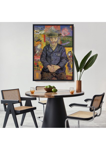 Çerçeveli Vincent Van Gogh - Père Tanguy’un Portresi TABLO-7459